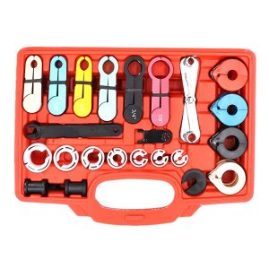 22-Piece Car AC Fuel Line Quick Disconnect Coupler Tool Kit for Automotive HVAC System Repair and Compressor Removal, Replaces OEM Tools
