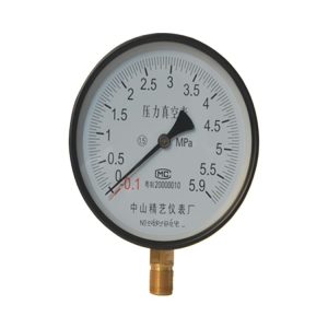 Pressure Vacuum Gauge Y150 -0.1~5.9MPa with 1.5 Accuracy Class for HVAC Systems