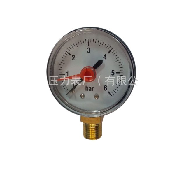 Pressure Gauge 0-6 Bar 40mm Dial with Radial Connection for HVAC Systems