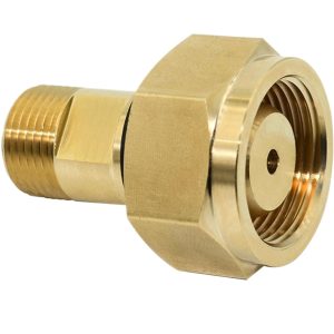 CGA520 to CGA200 Cylinder Adapter Brass Gas Tank Connector Threaded Fitting