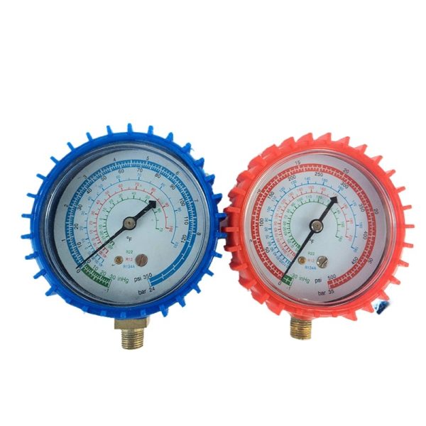 SONGLIN High Precision Refrigerant Pressure Gauge Set (0-500psi, 0-800psi) for R-410A, R-22, R-134a, R-404A - รูปภาพ 2