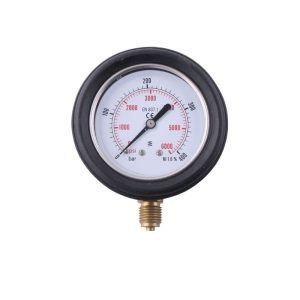 Oil Filled Pressure Gauge with Copper Connector, 63mm Radial, High Pressure, 0-250 kg/cm2, for HVAC systems, Replaces B41