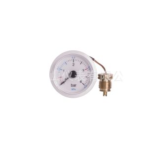 Capillary Pressure Gauge 37mm Water Pressure Meter for Wall-mounted Boilers and Underfloor Heating Systems (0-0.4 MPa / bar)