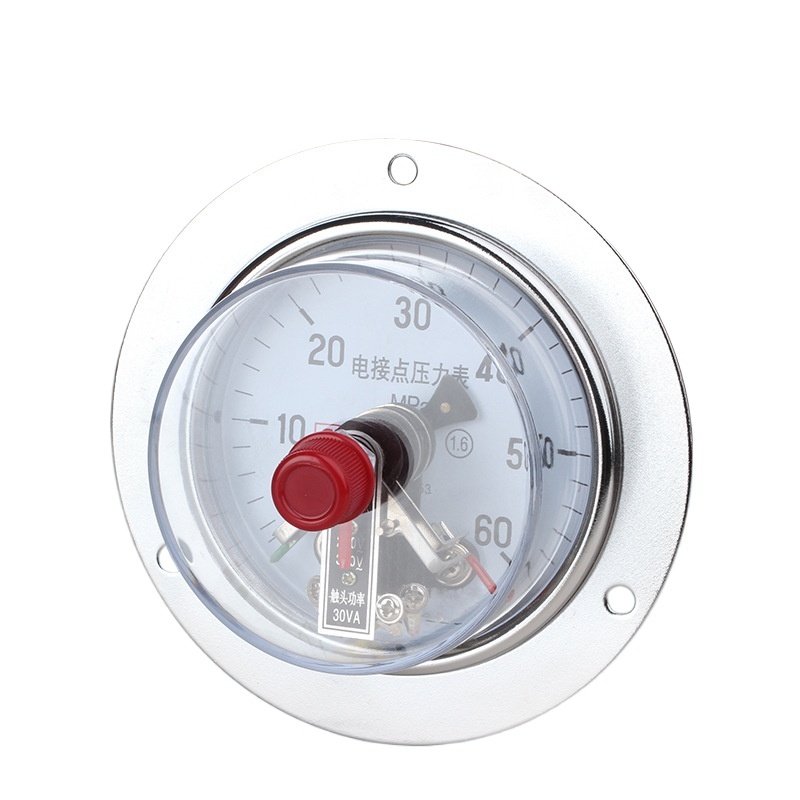 Electrical Contact Pressure Gauge YXC100ZT Axial Panel Mount (0-60 MPa, Accuracy 1.6) for Oil Water Gas - Image 2