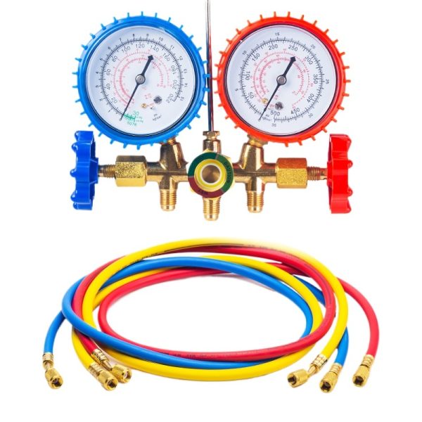 R134a AC Manifold Gauge Set with Dual Gauges and Hoses for Automotive AC Recharging and Diagnostics - รูปภาพ 5