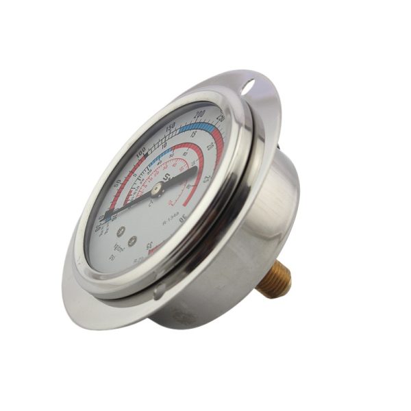 Y Series Pressure Gauge (R22/R134a, Dual Scale, Panel Mount) for HVAC Refrigeration Systems - Imej 2