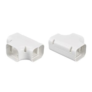 Durable PVC Tee Joint Air Conditioner Ducting Connector for HVAC Pipe Cover Systems