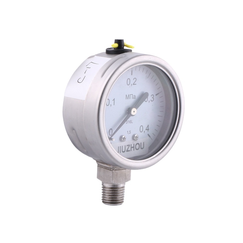 Integrated Radial All-Steel Pressure Gauge (63mm) - Jiuzhou Brand - Oil Filled & Shock Resistant - Replaces 0-2kgf/cm2/psi - Image 2