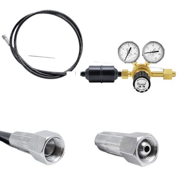 Prevov CO2 High Pressure Regulator Valve with Filter and Hose for Laparoscope/Pneumoperitoneum Machine, 10 MPa Max Pressure - Imej 3