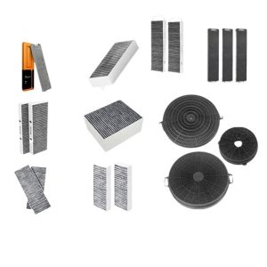 Integrated Activated Carbon Filter for Range Hoods (425*130*50mm, 194*75*35mm, Circular) for Bora/Bosch/Miele