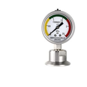 Sanitary Diaphragm Pressure Gauge (0-2.5 MPa, Stainless Steel) for Water/Oil/Gas/Liquid Measurement, Clamp Connection, Accurate & Easy to Install