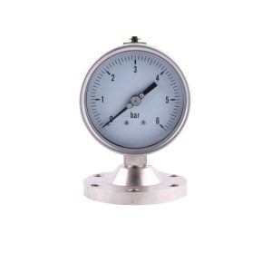 Radial Pressure Gauge 100mm Bayonet Diaphragm Stainless Steel Housing for HVAC Systems