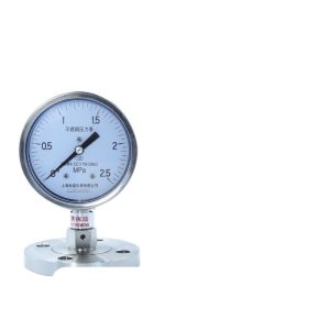 Stainless Steel Flanged Diaphragm Pressure Gauge Y-150BF-MF (DN20-DN50 Flange Connection, PTFE-Lined, 0-2.5 MPa, 1.6 Accuracy) for Industrial Process Control