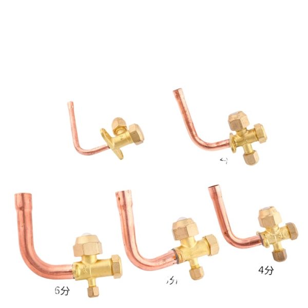 HVAC Air Conditioner Outdoor Unit Shut-off Valve Connector (Copper Tubing/Brass Body) for 1-2 Ton AC Systems, Replaces Standard AC Refrigeration Parts - Изображение 3