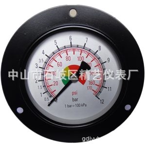 Automotive Pressure Gauge (0-1.2MPa/0-12bar, 100mm) Y-100ZT for HVAC Systems