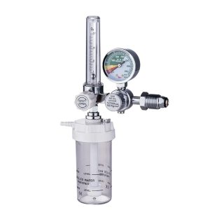 Medical Oxygen Inhaler Flow Meter & Regulator with Humidifier Bottle (0-15 L/min, 0-25 MPa) for Oxygen Tank