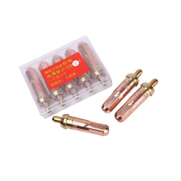 Yuepai G01-100 Propane Acetylene Cutting Nozzle Tip, Oxygen Gas Torch Bit for Industrial Metal Cutting, Circular & Fast Cut Design - Gambar 2
