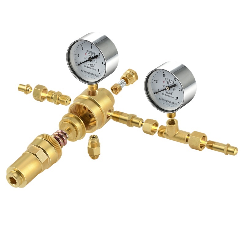 ProVoy High Pressure Gas Regulator YQD-370 (6-25MPa) Dual Gauge for Nitrogen Oxygen Hydrogen Helium Argon CO2 and Non-toxic Mixed Gases - Image 3