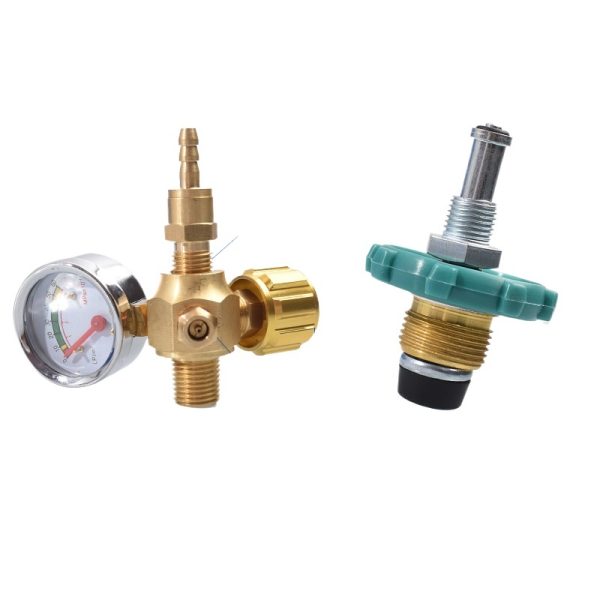 All-Copper Gas Valve Pressure Reducer for Portable Butane Gas Torches (New 2L Type, Anti-Fireback, Metal Handle) for 4mm Hose - Replaces Standard Gas Valves - Изображение 3