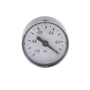 Axial Vacuum Pressure Gauge 40mm Dial Black Iron Case Copper Connector -1 to 0 Bar for HVAC Systems