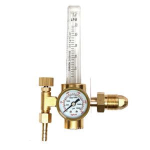 Full Copper External Thread Argon Gas Pressure Regulator with Flow Meter and Gauge for Welding
