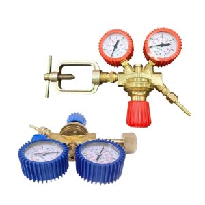 Industrial Acetylene Regulator LGP Pressure Reducer with Dual Gauges (2.5-25MPa Range, 1.25MPa Outlet Pressure) for Oxygen and CO2 Systems
