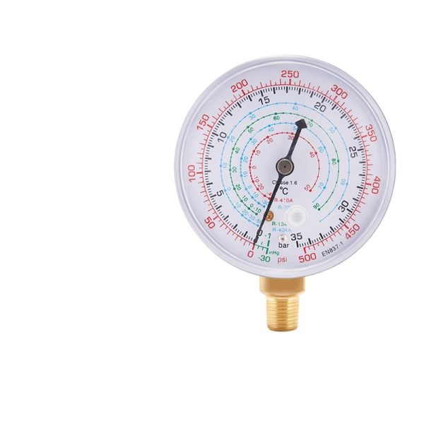 TONGHE Low Pressure Refrigerant Gauge (0-35Kg/0-500psi for R-134a, R-404A, R-22) for HVAC Refrigeration Systems