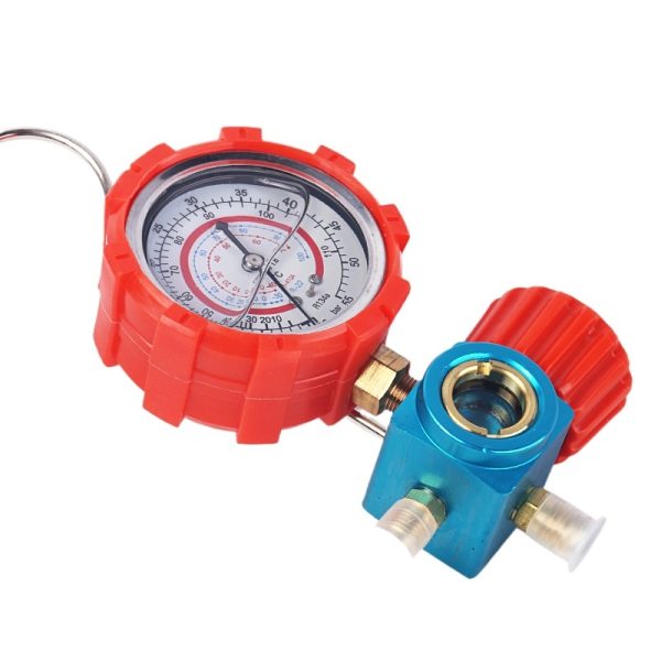 Refrigerant Manifold Gauge Set (R410A, R134a, R22) - High Pressure & Low Pressure Visible Oil Gauges for HVAC A/C Charging System - Изображение 3