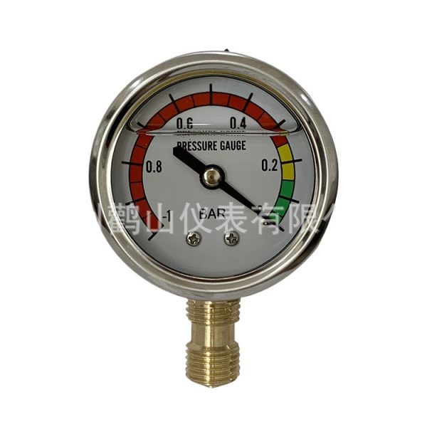 Liquid Filled Pressure Gauge YN50 (50mm, -1 to 0 Bar) for HVAC Systems, Replaces 0203