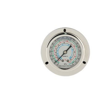 Refrigerant Pressure Gauge (1.8MPa, 3.8MPa, R134a, R404A, R22, R407C compatible) for HVAC AC Refrigeration Systems