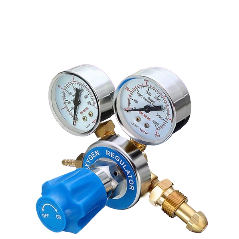 Full Copper G5/8 Male Thread Oxygen Pressure Regulator Gauge for Oxygen Acetylene Propane Carbon Dioxide Tanks - Image 3