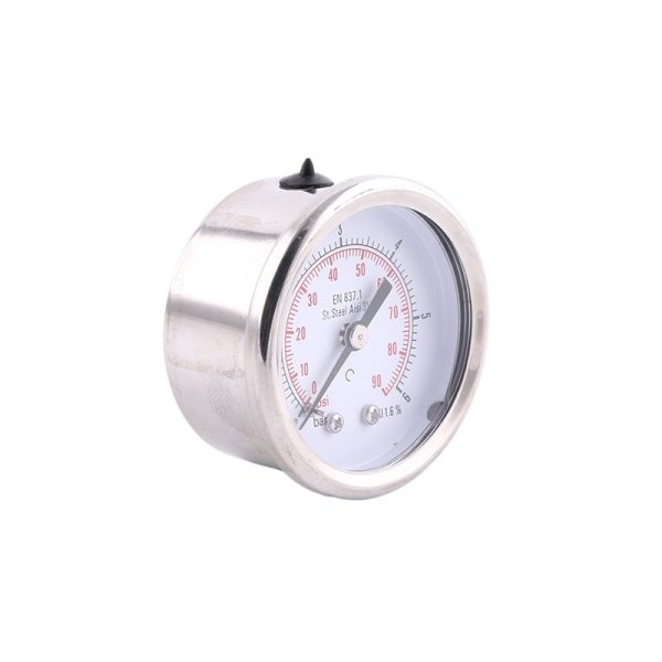 50mm Axial Stainless Steel Case Copper Joint Glycerin Pressure Gauge for HVAC Systems EN 837.1 YN50CL2 - Image 2