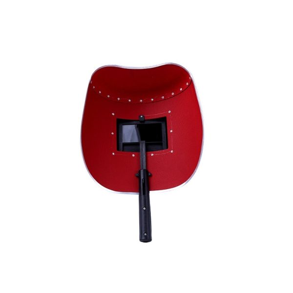 Yuepai Semi-Automatic Handheld Welding Mask, Red Cardboard Welder Shield, Anti-Splash Face Protector for Auto-Darkening Welding - Imagem 3