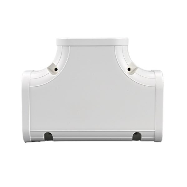 Durable PVC Tee Joint Air Conditioner Ducting Connector for HVAC Pipe Cover Systems - Imej 2