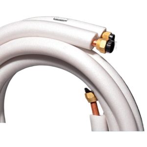 Copper Refrigeration Line Set 6.35*0.6+12.7*0.6 Insulated HVAC Line Pre-flared with Nuts for 2HP Air Conditioner