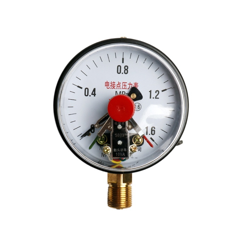Mengchuan YXC100 Contact Pressure Gauge (0-1.6MPa, Copper Connector) for Water, Oil, Gas Pressure Systems - Image 3