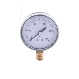 Radial Screw-in Pressure Gauge (68mm Diameter, 0-100psi) with Copper Connector and Acrylic Surface for HVAC Systems Y68D