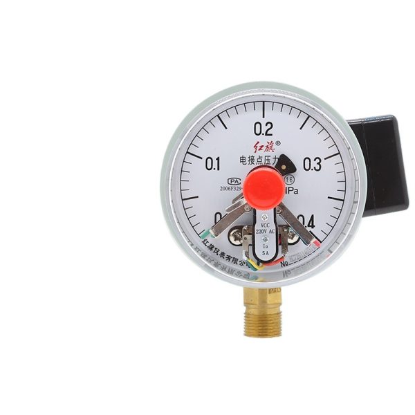 Hongqi YXCG-100 YXCGK-100 Shaking Resistant Oil-Filled Magnetic Contact Pressure Gauge Manometer