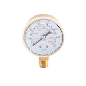 Analog Pressure Gauge Y50P-UA (0-4000psi/0-280 kg/cm2, 1/4" Bottom Mount) for HVAC Systems