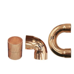 Copper Pipe Connector Fitting U-bend 90-Degree Elbow Straight Adapters for HVAC Plumbing Systems (Various Sizes: 10mm-42mm)