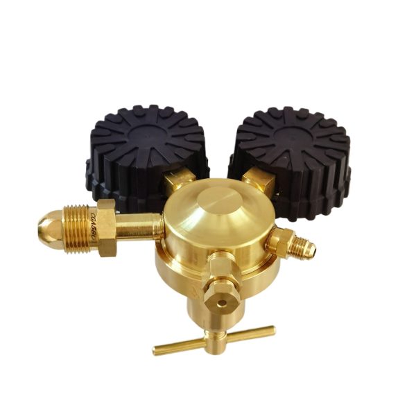 Copper Nitrogen Gas Regulator Gauge Set, High Pressure CGA580 Gas Flow Meter for HVAC Systems, 0-600psi/0-25MPa - Изображение 3