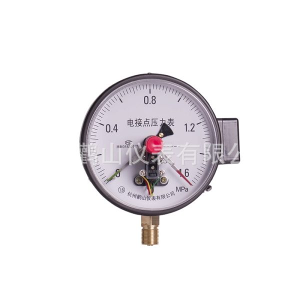 Industrial Electric Contact Pressure Gauge (0-1.6MPa, 100mm, Radial Mount, YXC100 Series) for HVAC Systems