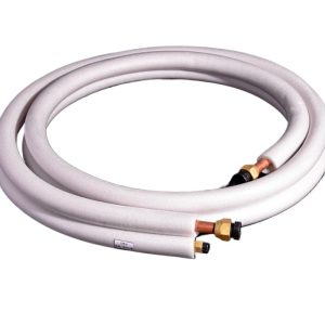 Copper Refrigeration Tube AC Line Set Kit with Insulated Copper Lines and Flared Nuts (6.35mm & 15.88mm Hoses), Universal HVAC Use