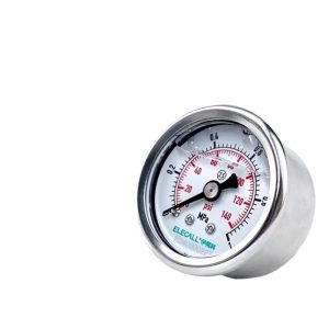 ELECALL YTN-40Z Stainless Steel Shock-Resistant Pressure Gauge (0.6MPa Max) for HVAC Systems