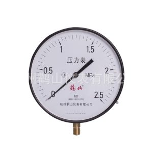 Hongshan Y250 Pressure Gauge 0-2.5 MPa, 1.6 Accuracy Class, Radial Connection for HVAC Systems