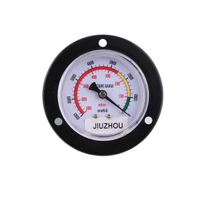 Axial Pressure Gauge 63mm with Integrated Flange Case and Normal Vacuum Diaphragm Meter for HVAC Systems, Replaces JIUZHOU