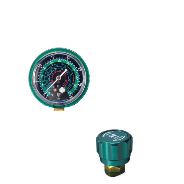 Automotive AC Refrigerant Manifold Gauge Set (R134A, R22, R410A) with Dual Pressure Gauges, Hoses & Adapters - Изображение 3