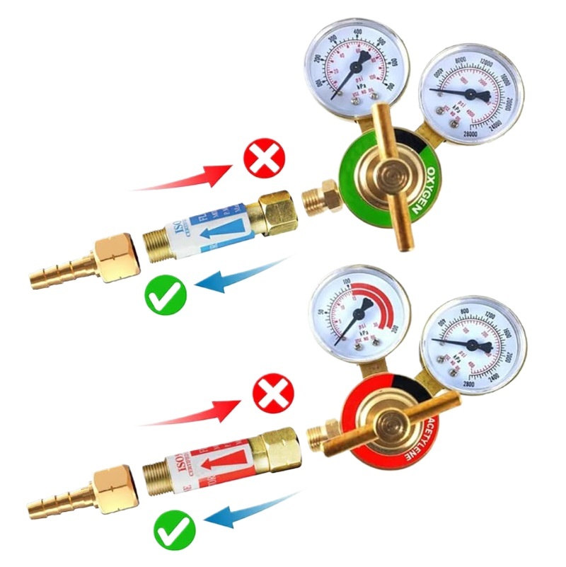 Model 288 Oxygen & Acetylene Flashback Arrestors 9/16" Universal Threads for Welding & Cutting Torches - Image 3