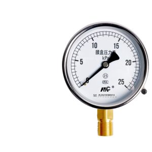 MENGCHUAN Instrument YE100 Diaphragm Pressure Gauge 0-40kPa for Water Gas Oil Pressure HVAC Systems, Replaces Old Analog Gauges