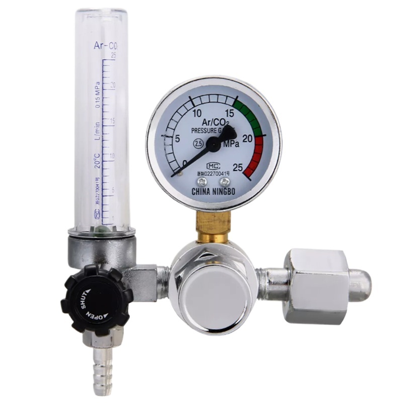 Argon CO2 Mig Tig Gas Flow Meter Regulator for Welder (1-25 l/min, 0-3500 PSI) Replaces HVAC Acetylene Regulators - Image 2